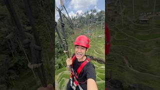 Aqil main zipline flying fox bali 🤣 [upl. by Rosemari]