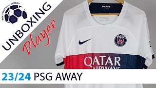 PSG Away Jersey 2324 JJSport Player Version Unboxing Review [upl. by Marcelline]