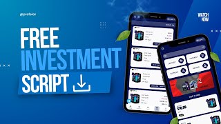 FREE Investment Script Download │investment website script [upl. by Kitti33]