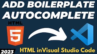 HTML Boilerplate VS Code  Setup Html autocomplete template in Visual Studio Code tutorial [upl. by Cirle]