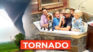 TORNADO AT THE CABIN Taking Cover in the Bathtub [upl. by Ekyt]