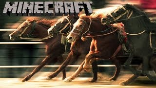 Minecraft  Corrida de Cavalos Divertido demais [upl. by Kcaz]