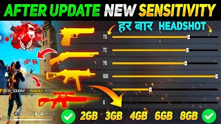 After Update New Sensitivity Settings  Free Fire Max Auto HeadShot Sensitivity  Garena Free Fire [upl. by Yasmine]