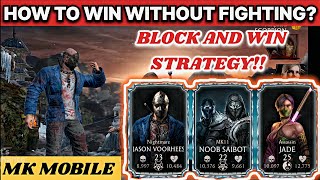 How to win without fighting  mk mobile block and win strategy [upl. by Owades]