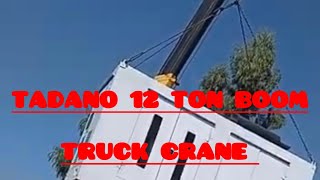 HYDRAULIC TADANO TRUCK MOUNTED CRANE  TADANO HIAB CRANR  HEAVY KIFTING WITH SELF LOADING CRANE [upl. by Maurizia]