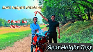 Yamaha R15v4  R15m Seat Height Test  Seat height test for R15 V4  seat heightcheck dhanteras2024 [upl. by Yelyab970]