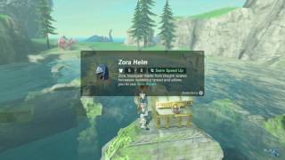 Zelda Breath Of The Wild Zoras Helmet Location [upl. by Ulick]