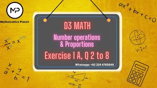 Updated D3MATHS  roots and round off  Question 2 to 8 Exercise 1A  Mathematics Planet [upl. by Prosper683]