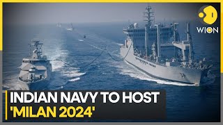 Indian Navy to host Milan 2024 exercise largest ever multilateral drill  WION [upl. by Gorga256]