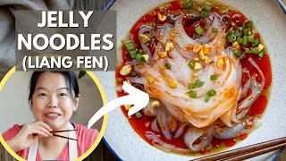 Slurpilicious and refreshing bowl of Liang Fen 凉粉  Cold Jelly noodles [upl. by Asserrac]