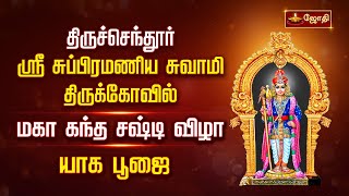 திருச்செந்தூர் ஸ்ரீசுப்பிரமணிய சுவாமி கோவில்  கந்த சஷ்டி திருவிழா 2023  யாக பூஜை  Jothitv [upl. by Ihculo]