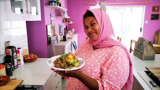 Mince Curry with white rice and slaai made by my 2 nieces Waseela and Nuraan CapeMalayCooking [upl. by Gershon508]