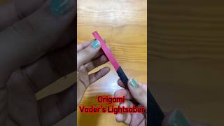 Origami Vader’s Lightsaber Easy papercraft paperart origami tutorial starwars darthvader [upl. by Nyraa]