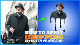 Dripping Effect in photoshop  Easy Photoshp Tutorials photoshoptoturial photoshop [upl. by Els]