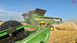 JOHN DEERE X9 Combines Harvesting 12000 Acres of Wheat [upl. by Yarezed]