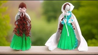 Crepe Paper Spring Doll [upl. by Sorgalim]