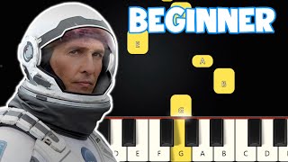 Interstellar  Hans Zimmer  Beginner Piano Tutorial  Easy Piano [upl. by Iphigenia]