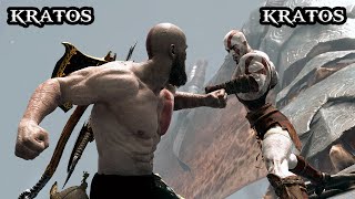 God of War Old Kratos vs Young Kratos Mod Dragon Battle Kratos Defeats His Past Self [upl. by Laughry]