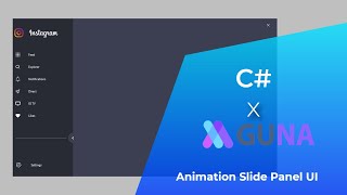 C Ui  Animation Panel Slide UI  GunaFramework  VBNET  C Sharp [upl. by Nester]