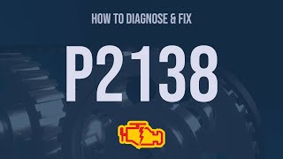 How to Diagnose and Fix P2138 Engine Code  OBD II Trouble Code Explain [upl. by Libove610]