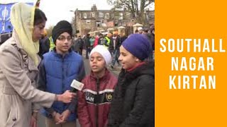 Southall Nagar Kirtan by Sangat TV [upl. by Ahtamat]