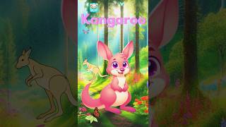 Kangaroo Cartoon amp Sounds Noises  Learn Kangaroo Pronunciation for Kids  English Vocabulary [upl. by Onaicul]