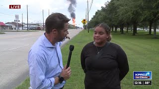 San Jacinto College student details first hearing the pipeline explode in Deer Park [upl. by Ardnyk]