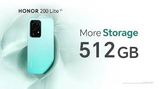 HONOR 200 Lite 5G  512GB Storage amp Ultratough Reinforced Glass [upl. by Darrick353]