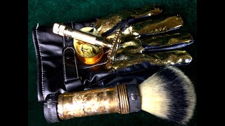 Nass Rasur Thema  GOLDFINGER  wet shaving  Razor  MERKUR 34 Gold  Finale song [upl. by Anima]