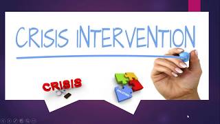 PRINCIPLES AND TECHNIQUES OF CRISIS INTERVENTION [upl. by Ahsinek600]