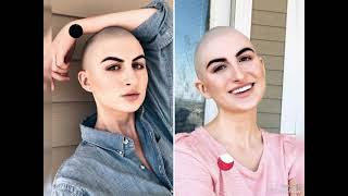 2024Red Head lady shocking transformation from really long to shaved haircutHeadshave Buzzcut bald [upl. by Eronaele6]