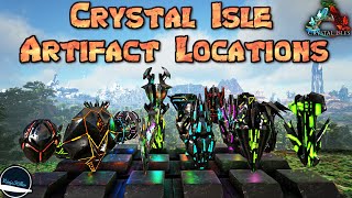 All 18 Crystal Isle Artifact locations in Ark Survival Evolved complete guide [upl. by Georgie658]