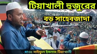 টিয়াখালী হুজুরের বাড়ির মাহফিল✓মাওঃসাইফুল ইসলাম। [upl. by Nodroj]