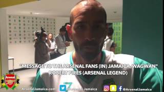 Robert Pires says quotWagwanquot To Arsenal Jamaica Supporters Club [upl. by Patrizio639]