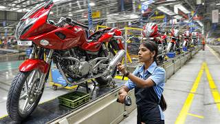 Bajaj Motorcycles Factory 2024 Manufacturing Indian Bike BAJAJ – Production amp Assembly line [upl. by Aihsemaj]