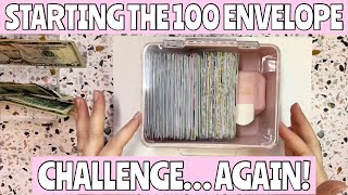 STARTING THE 100 ENVELOPE CHALLENGE AGAIN  How I plan to SAVE and Complete 100 Envelope Challenge [upl. by Zampino901]