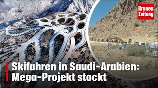 Neue Bilder vom Berg  Skifahren in SaudiArabien MegaProjekt stockt  kronetv NEWS [upl. by Urbano]