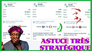 Astuce très stratégique pour gagner tes paris [upl. by Ayekal935]