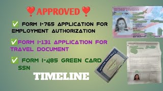 FORM I765 FORM I131 FORM I485 SSN APPROVED TIMELINE DIY [upl. by Aidin506]