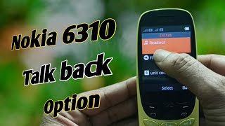 How to Nokia 6310 speech of talk back turn offNokia 6310 Readout mood turn on or off📱 [upl. by Alegnasor530]