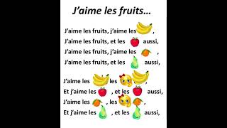 Jaime les fruits  alain le lait I like fruits [upl. by Mharba]