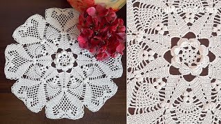 CROCHET Doily Tutorial Step by step Part 1 1 8 round How to crochet [upl. by Cima499]