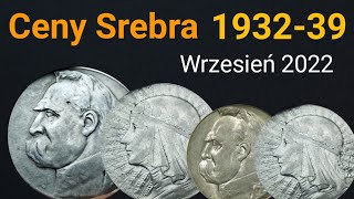 Ceny Srebra Monet 2RP Wrzesień 2022 Józef Piłsudski oraz Głowa Kobiety nominały 25 i 10 złotych [upl. by Yenots]