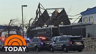 Crane collapse at Boise airport hangar kills 3 injures several [upl. by Avelin]