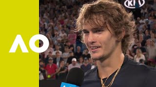 Alexander Zverev oncourt interview 3R  Australian Open 2019 [upl. by Arsi]