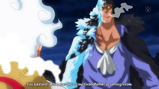 Luffy Takes Revenge on Aokiji for Attacking His Grandfather Garp  One Piece [upl. by Ecam]