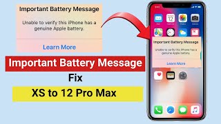 Fix “Important Battery Message”Unable to verify this iPhone has a genuine Apple Battery [upl. by Noryt828]