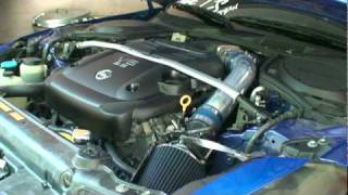 350z Kinetix V plenum Helix power tower Throttle body spacer engine rev up [upl. by Aretse]