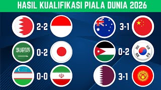 HASIL PERTANDINGAN KULAIFIKASI PIALA DUNIA 2026 ZONA ASIA TADI MALAM [upl. by Llecrep214]