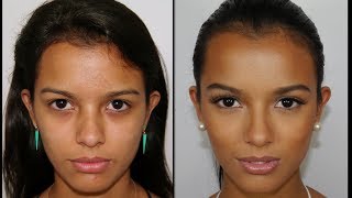 Maquillaje Natural Para pieles Trigueñas y como Esculpir el Rostro [upl. by Mcafee]